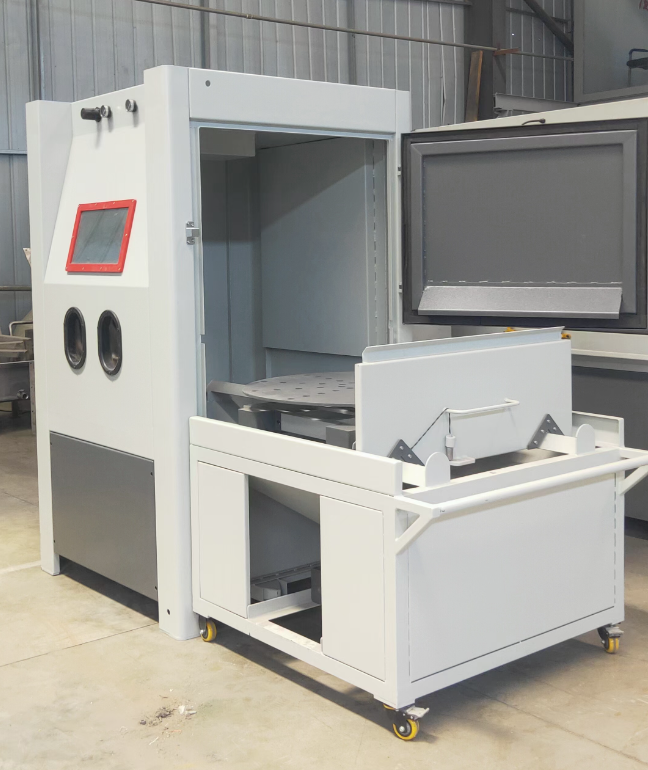 北海箱式喷砂机 适合小工件批量处理