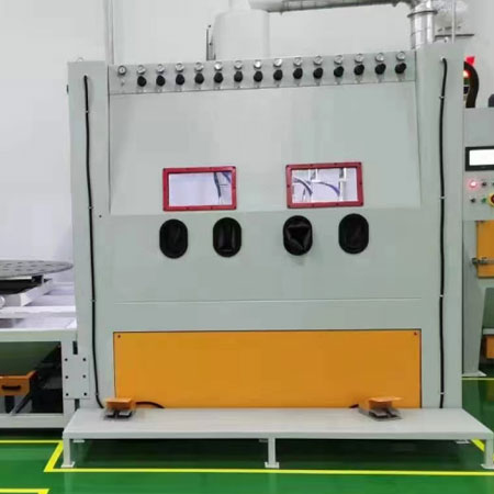 北海高效生产，从箱体手动喷砂机开始，提升零部件质量